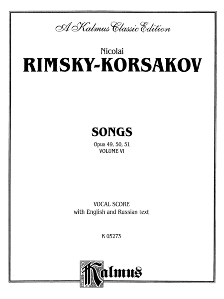 Songs, Op. 49, 50, 51, Volume 6