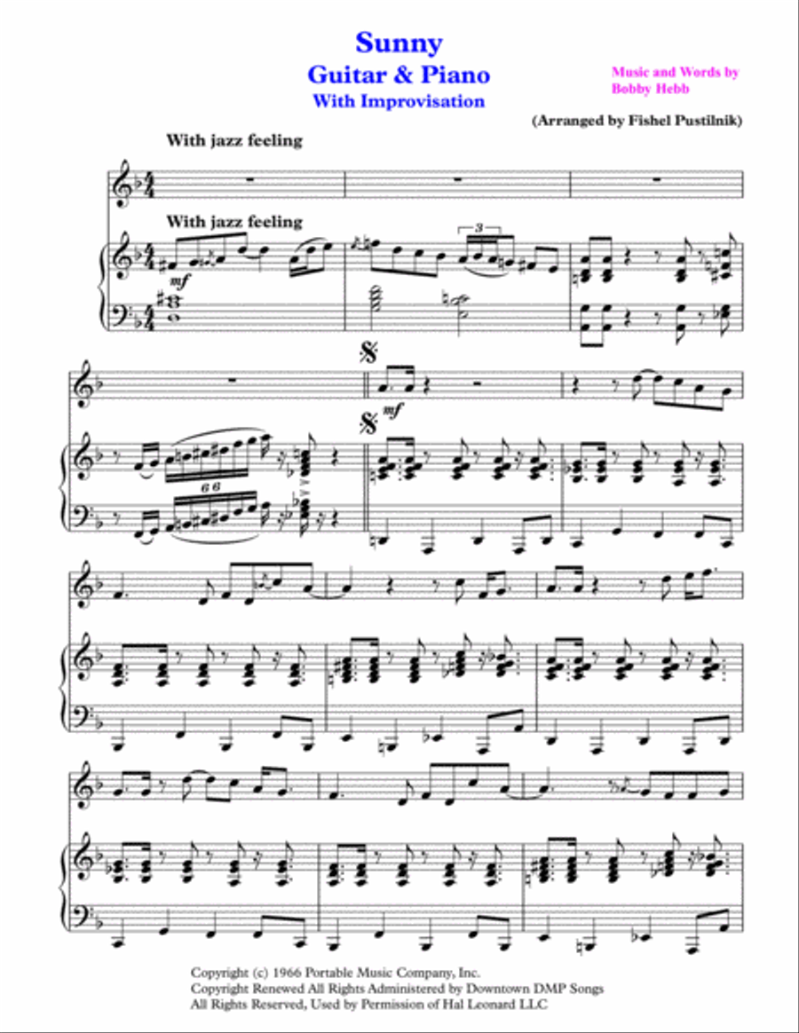 Sunny Guitar scores gallery preview page 2