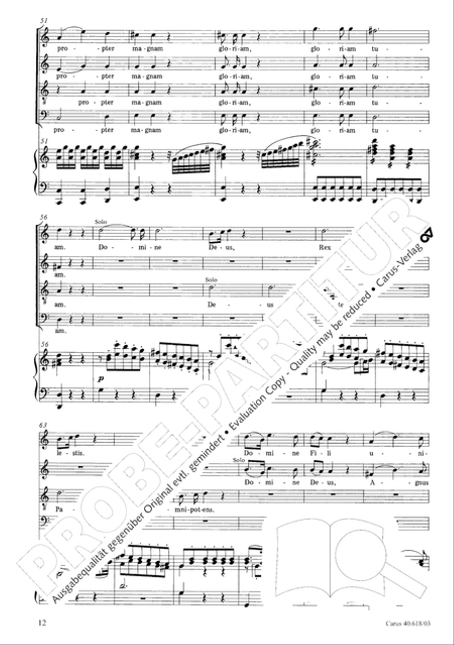 Mass in C (Missa in C) 4-Part scores gallery preview page 13