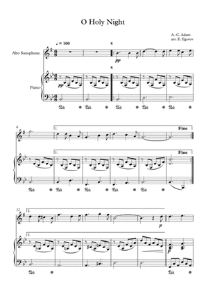 O Holy Night, Adolphe-Charles Adam, For Alto Saxophone & Piano