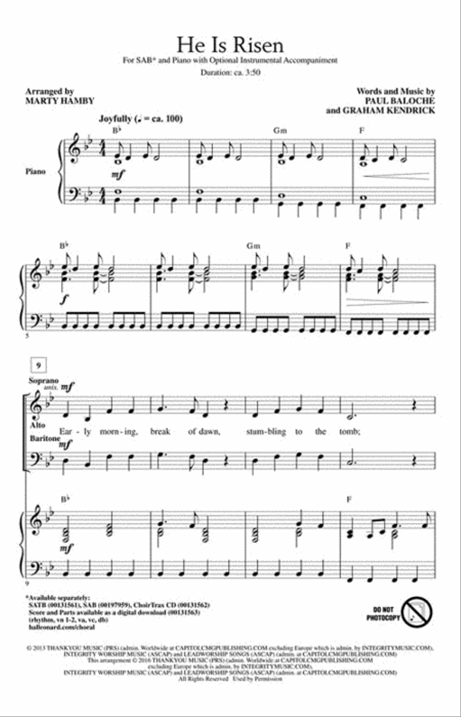 He Is Risen 3-Part scores gallery preview page 2