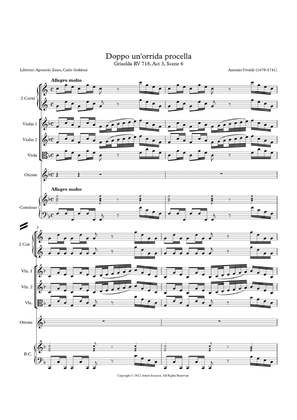 Book cover for "Doppo un'orrida procella" from Griselda RV 718 - Antonio Vivaldi - Score Only