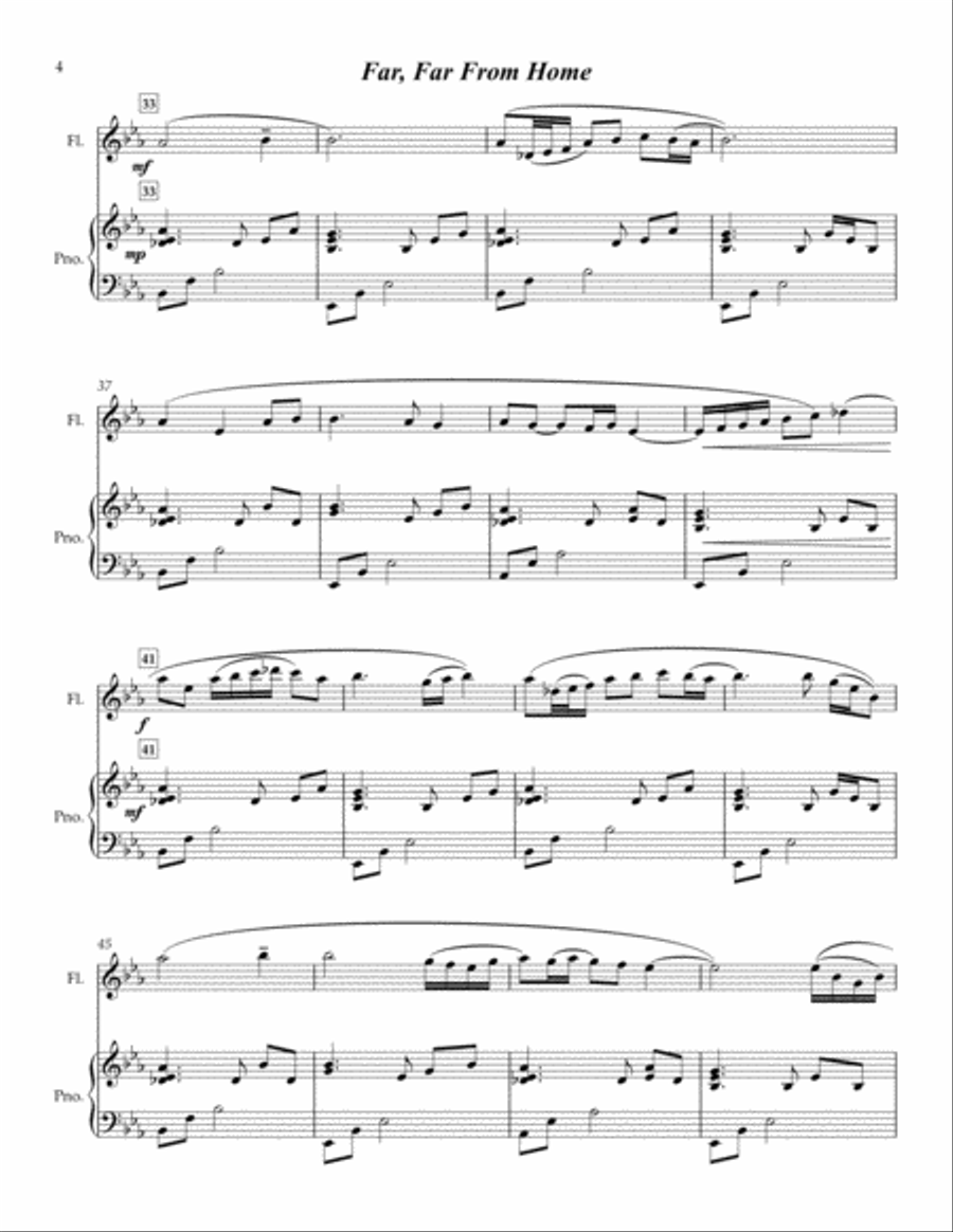 Far, Far From Home Far, Far From Home Flute Solo scores gallery preview page 4