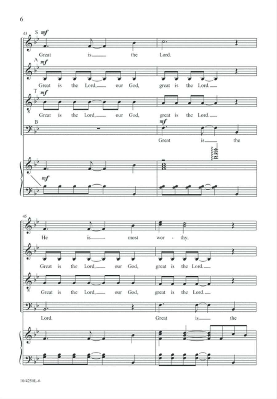 Psalm 98 4-Part scores gallery preview page 6