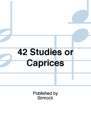 Book cover for 42 Studies or Caprices