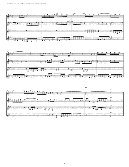 Prelude 18 from Well-Tempered Clavier, Book 1 (Clarinet Quartet) image number null