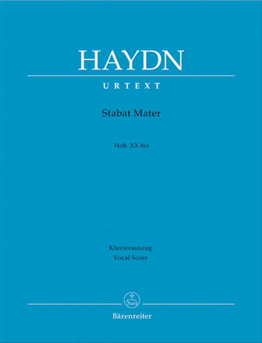 Stabat Mater Hob. XX bis Stabat Mater Hob. XX bis 4-Part scores gallery preview page 1