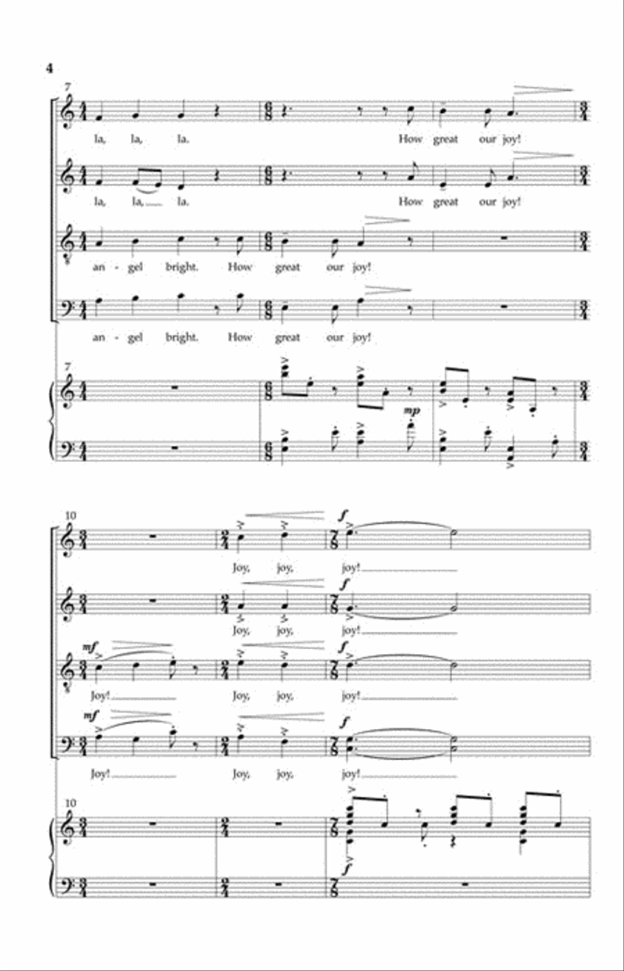 How Great Our Joy How Great Our Joy 4-Part scores gallery preview page 3
