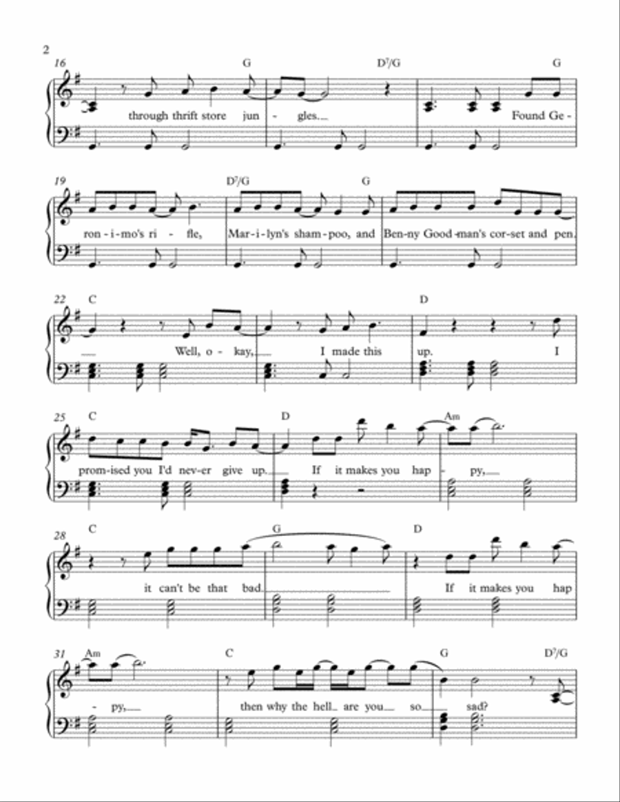 If It Makes You Happy Piano Solo scores gallery preview page 2