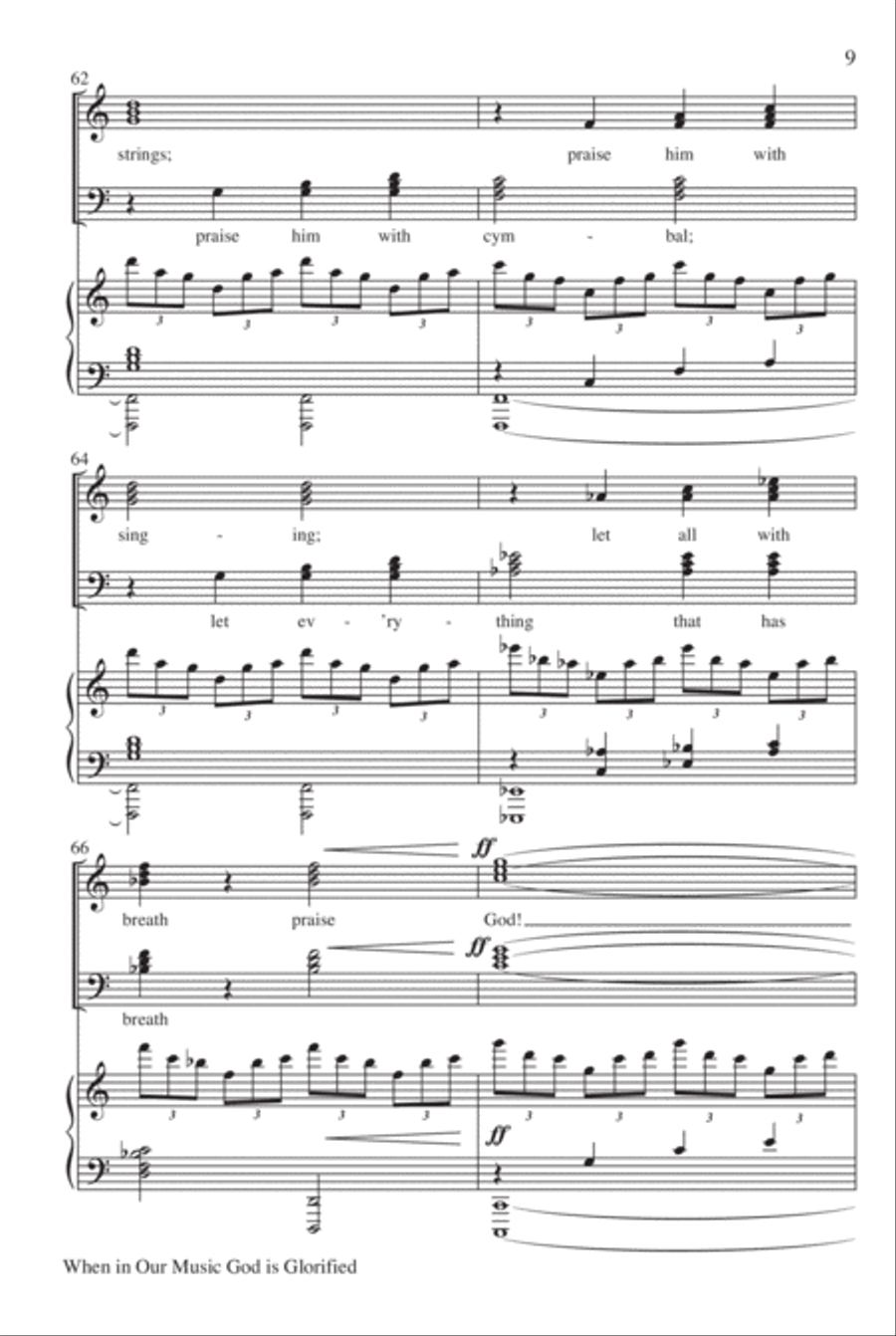 When in Our Music God Is Glorified 4-Part scores gallery preview page 10