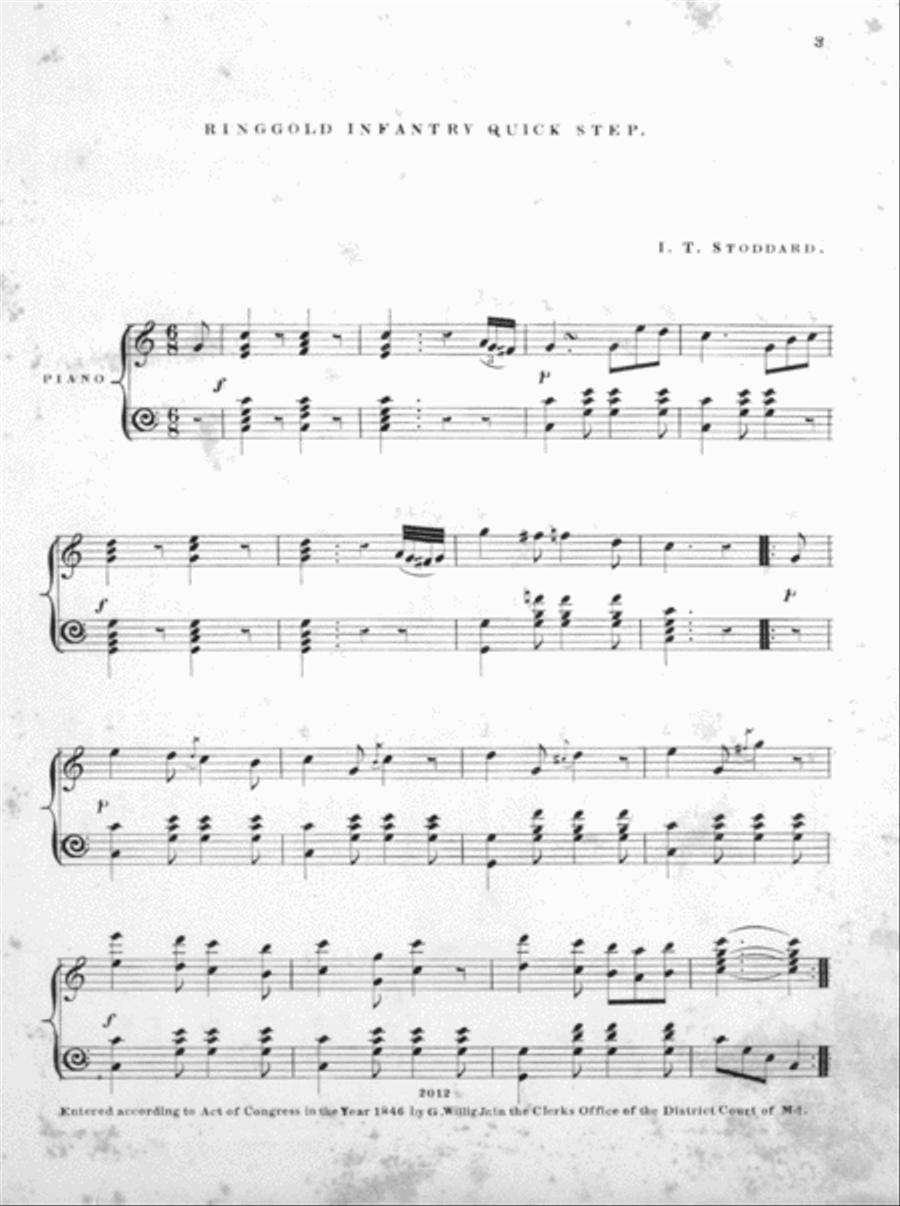 Ringgold Infantry Quick Step Piano Solo scores gallery preview page 2
