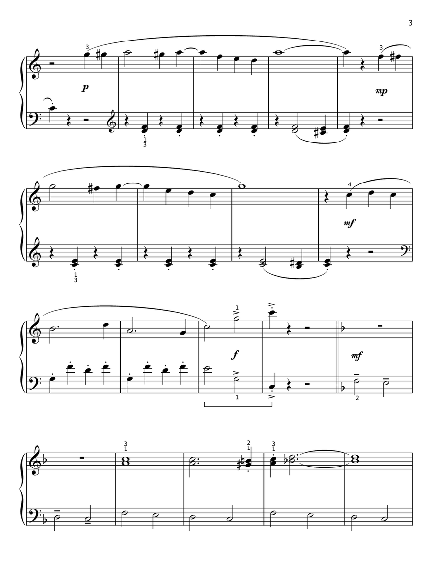 Beer Barrel Polka (Roll Out The Barrel) [Classical version] (arr. Phillip Keveren) Easy Piano scores gallery preview page 3