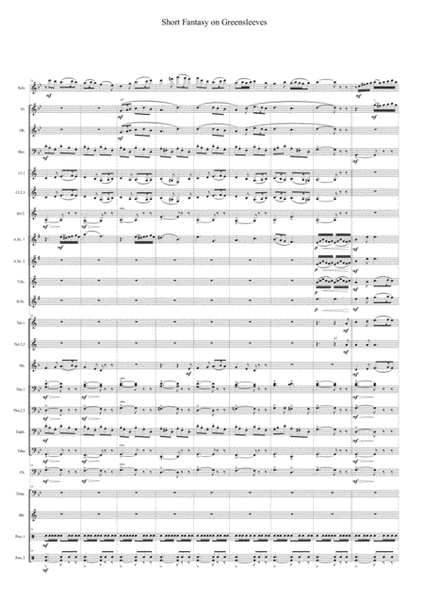 Short Fantasy on Greensleeves - for Solo flute and Wind Ensemble image number null