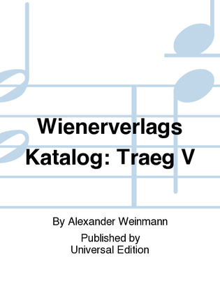 Wienerverlags Katalog: Traeg V