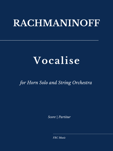 Sergei Rachmaninoff: Vocalise for Horn Solo and String Orchestra image number null