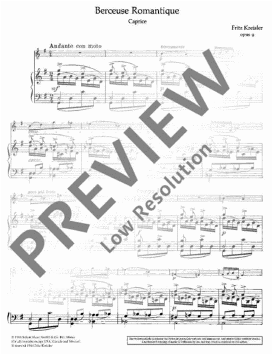 Berceuse Romantique Violin Solo scores gallery preview page 4