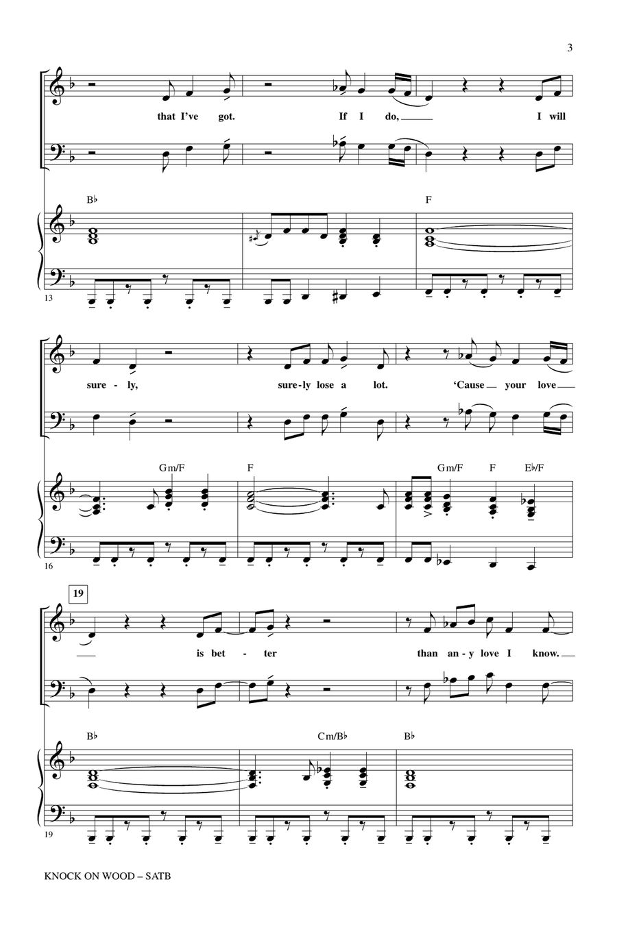 Knock On Wood 4-Part scores gallery preview page 2