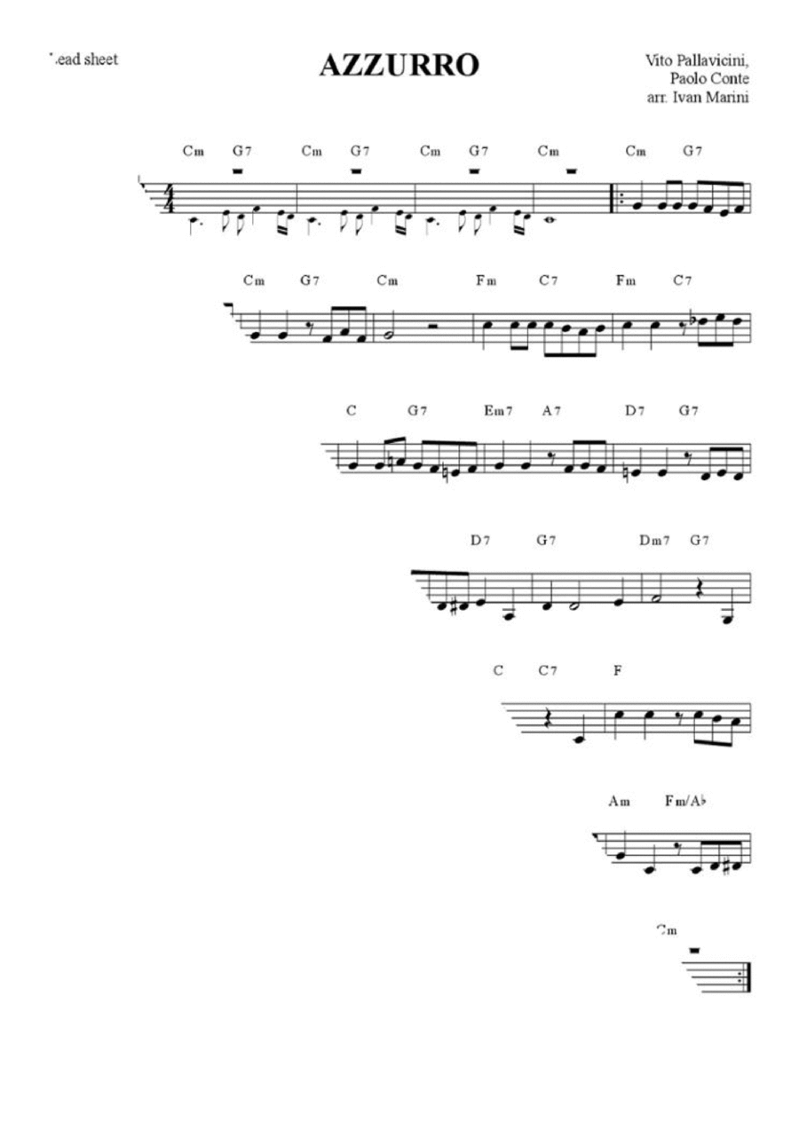 Azzurro Easy Piano scores gallery preview page 1