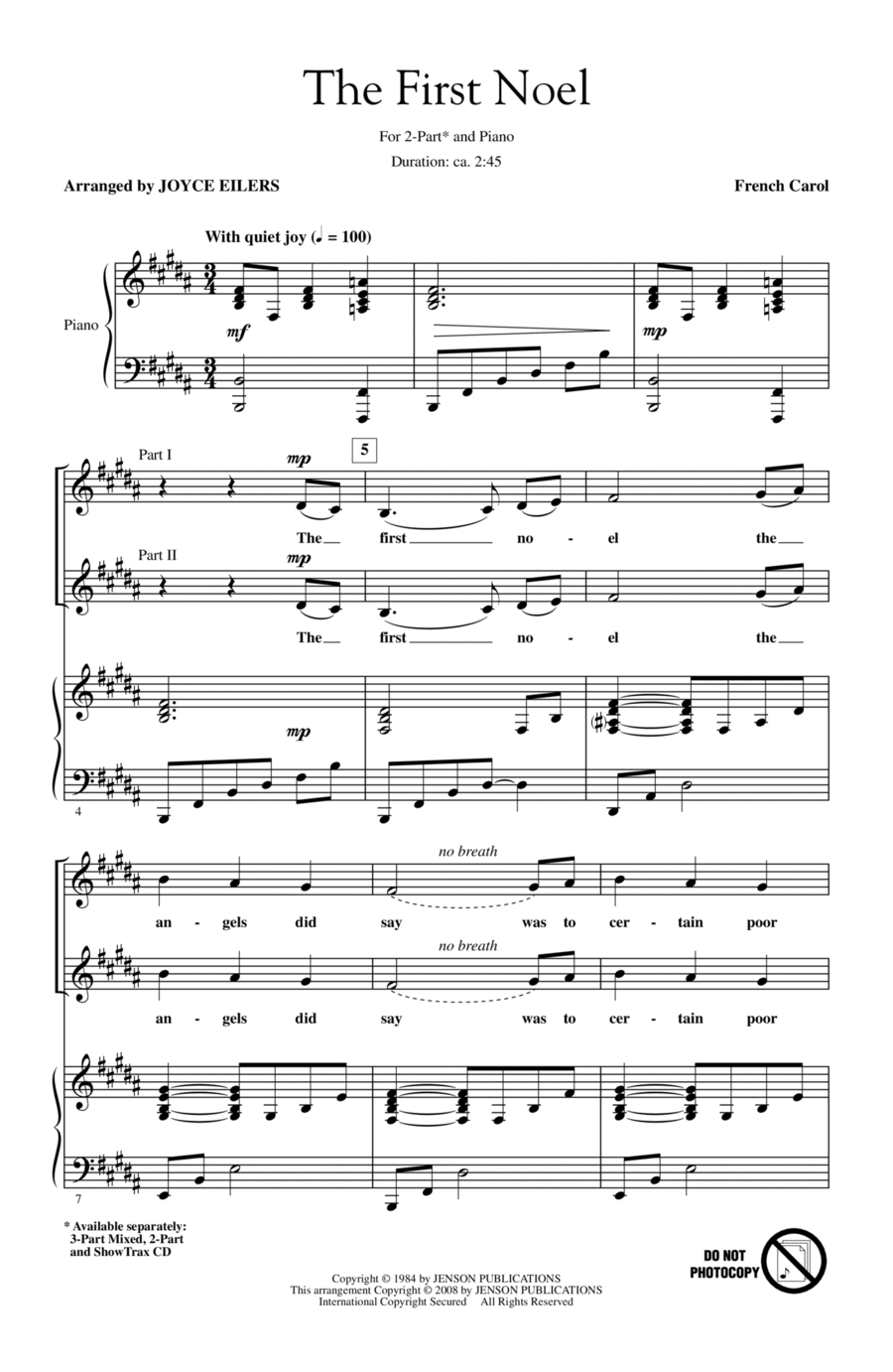 The First Noel 2-Part scores gallery preview page 1