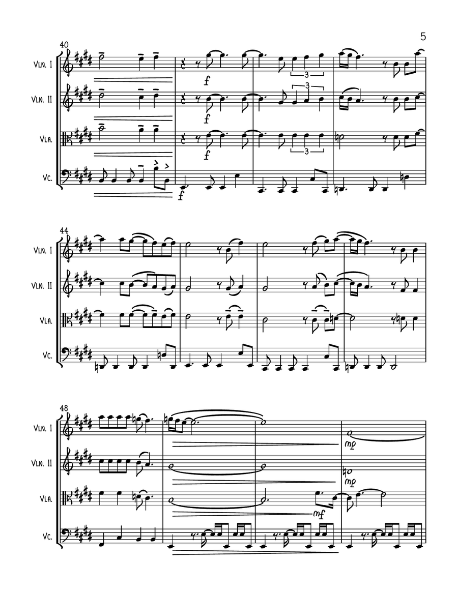 (i've Had) The Time Of My Life String Quartet scores gallery preview page 5