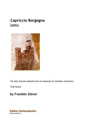 Capriccio Borgogna, for bassoon (or alto clarinet, basset horn) & chamber orchestra (SCORE)