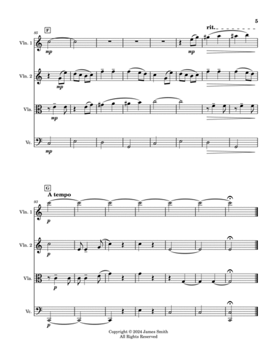 Salut d'amour, Op. 12 for String Quartet image number null