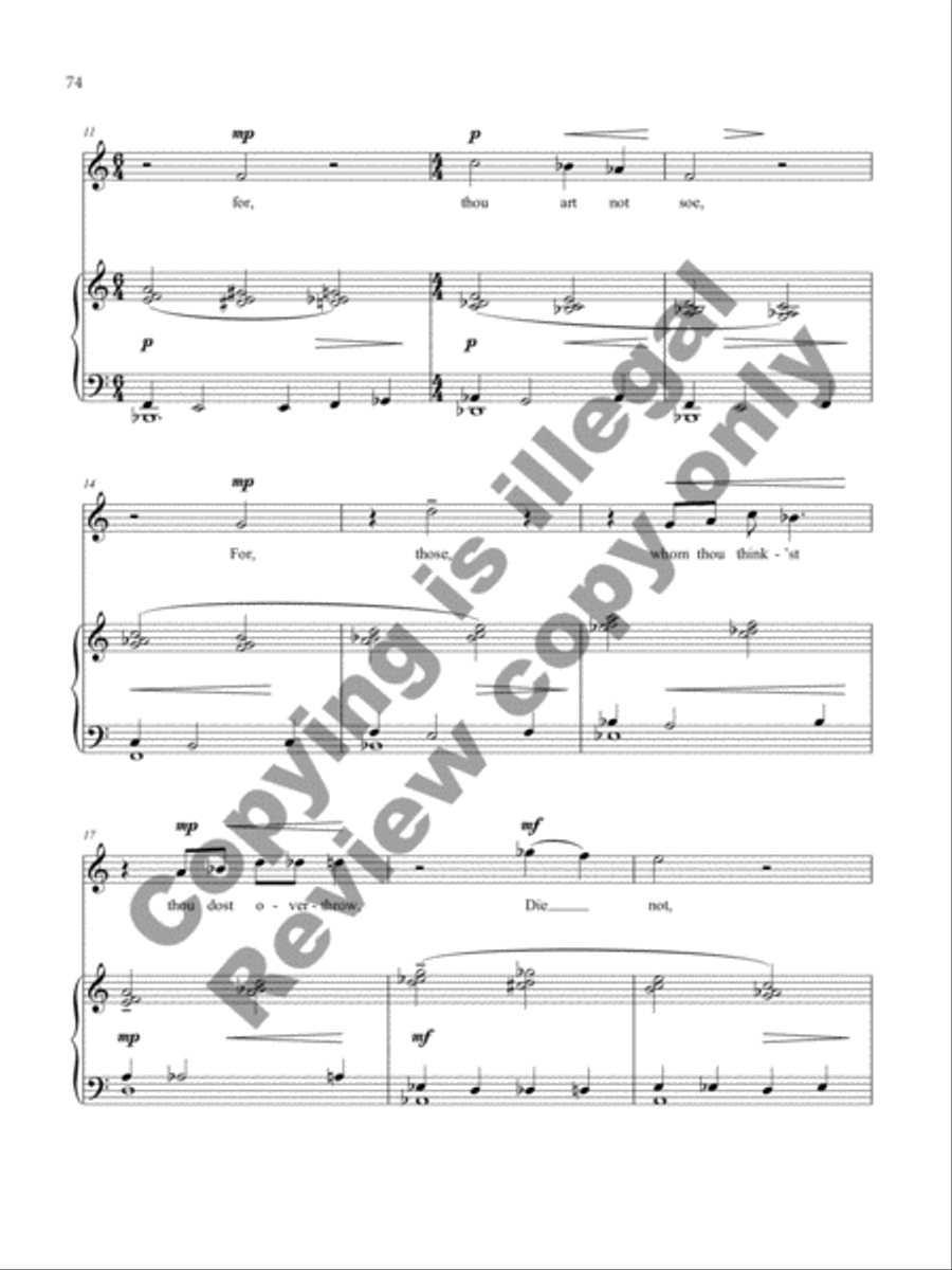 The Holy Sonnets of John Donne: 9 Songs for Tenor and Piano on Sonnets by John Donne Tenor Voice scores gallery preview page 23