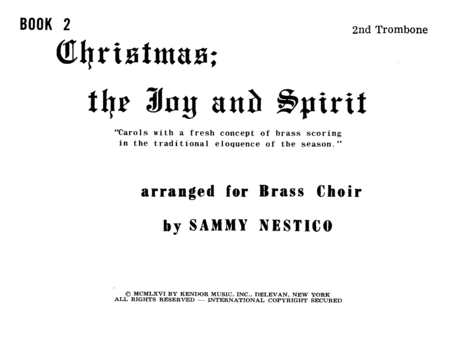 Christmas; The Joy & Spirit - Book 2/2nd Trombone
