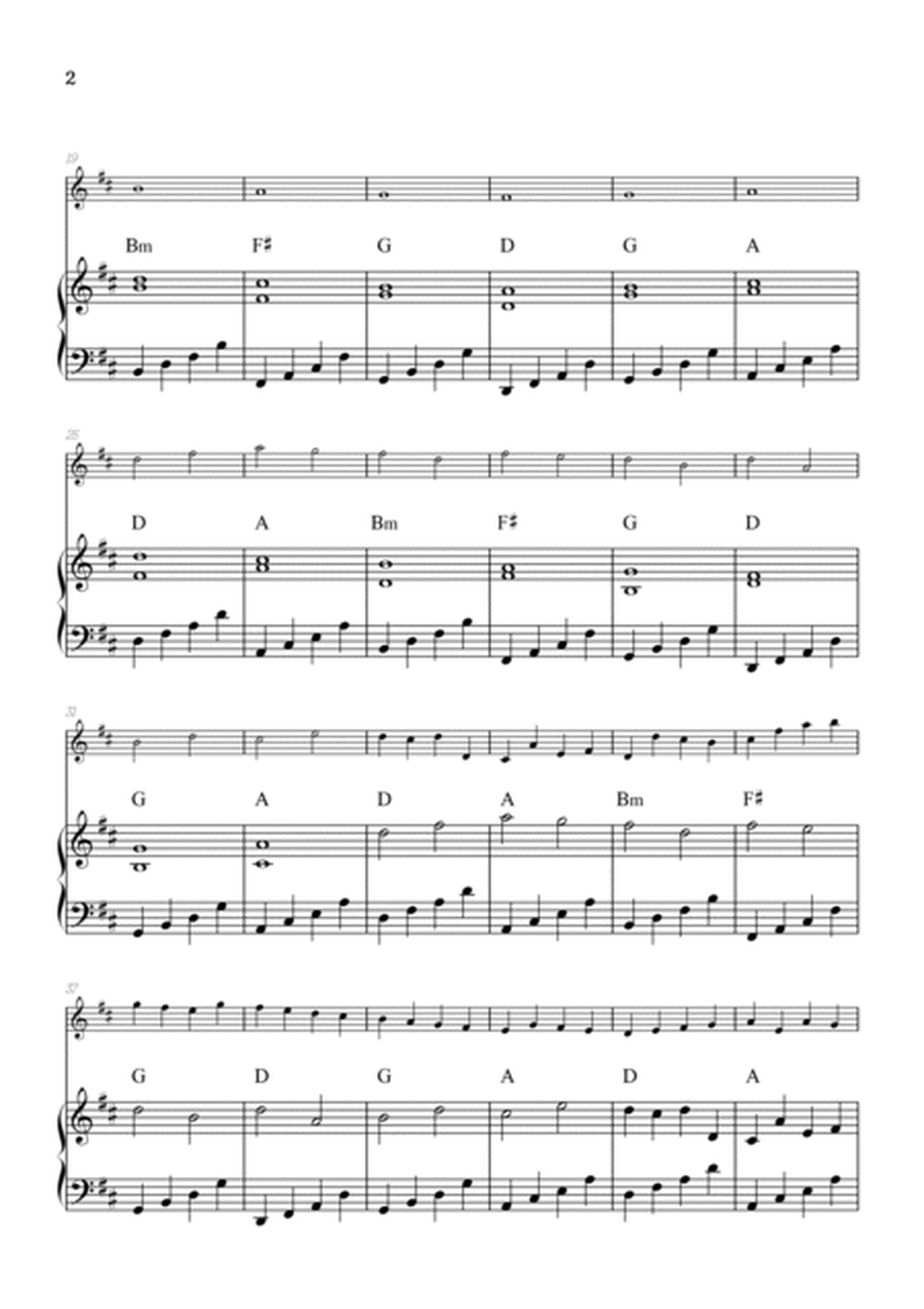 Pachelbel Canon in D • flute sheet music with piano accompaniment image number null
