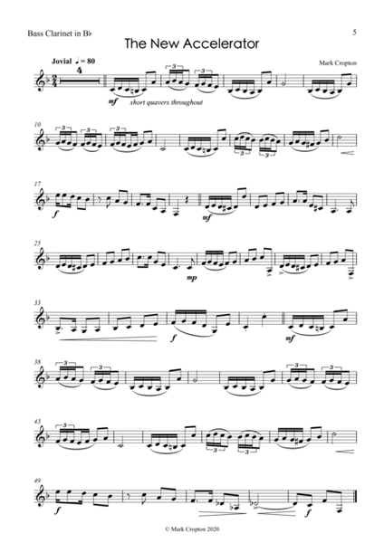 8 New Pieces for Bass Clarinet and Piano by Mark Cropton image number null