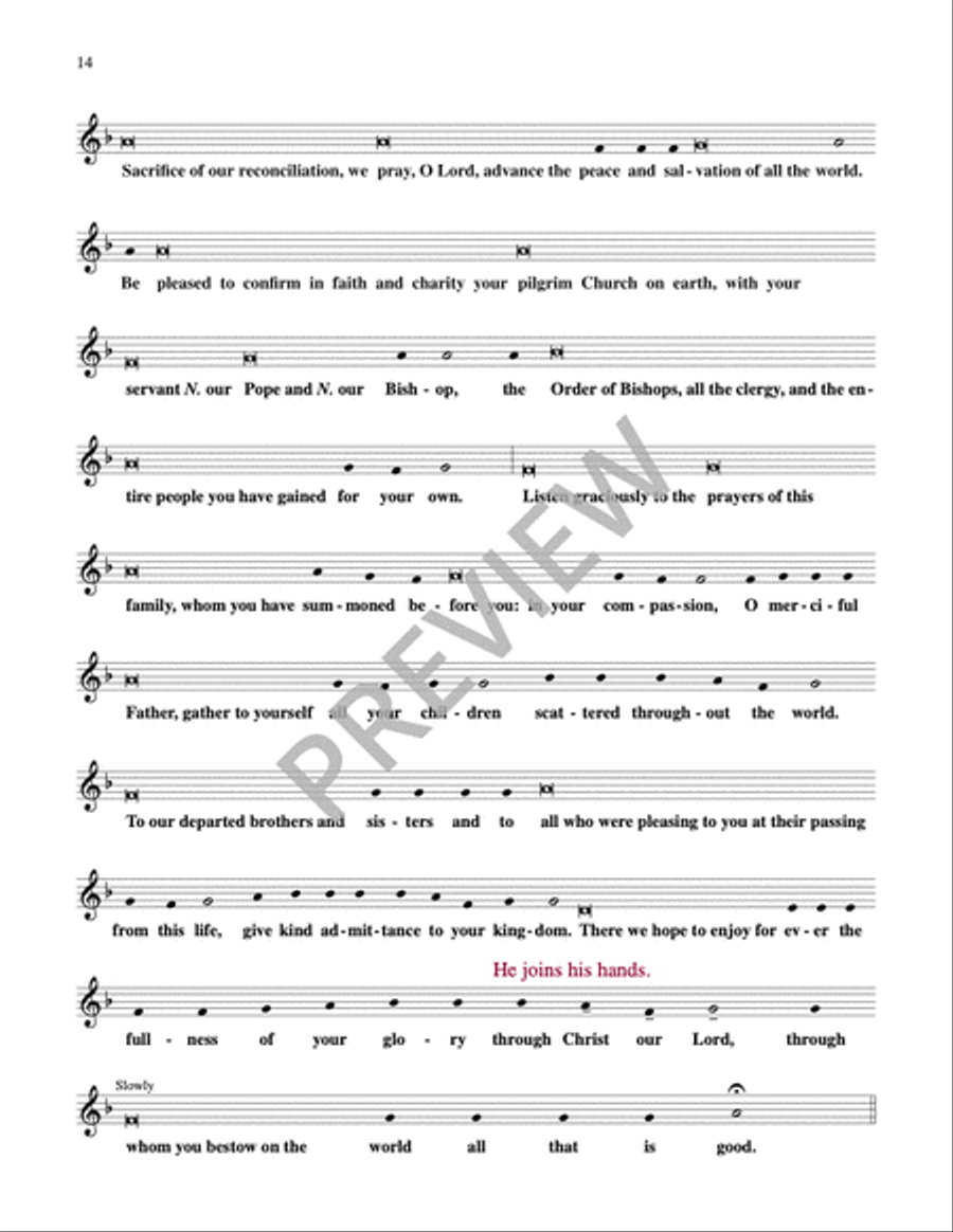 Mass of Awakening-Eucharistic Prayer III-Priest Edition Mass scores gallery preview page 6