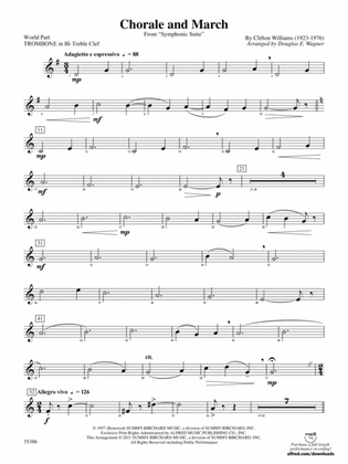 Chorale and March: (wp) 1st B-flat Trombone T.C.