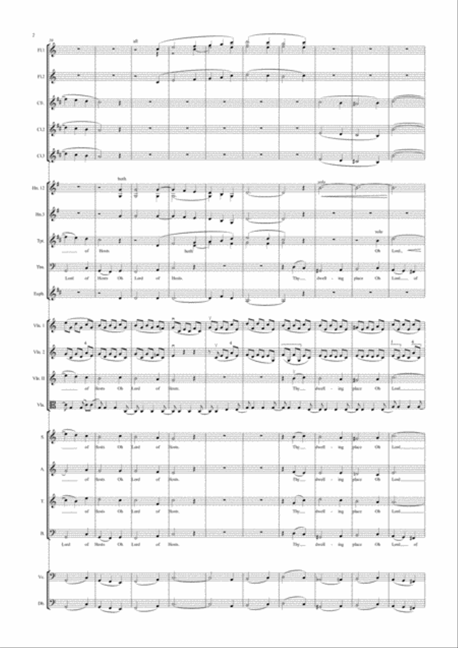 How Lovely Is Thy Dwelling Place (arr. for school orchestra and choir) Choir scores gallery preview page 3