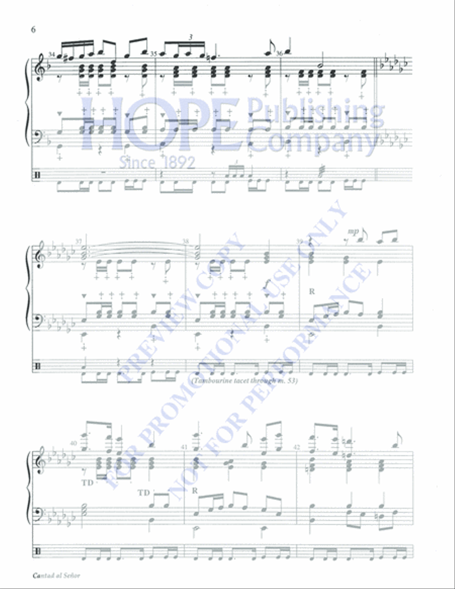 Cantad al Senor 5-Octaves scores gallery preview page 6