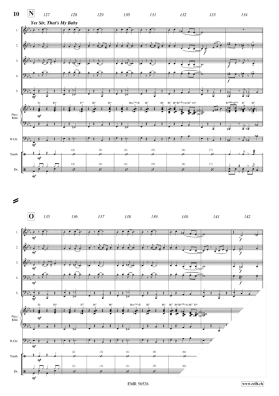 Charleston Medley Brass Quintet scores gallery preview page 8