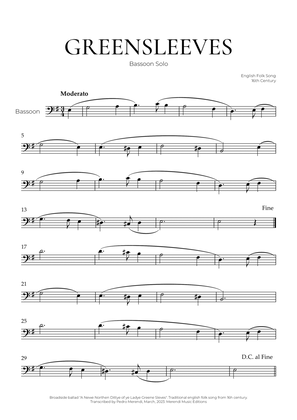 Greensleeves (Bassoon Solo) - English Folk Song