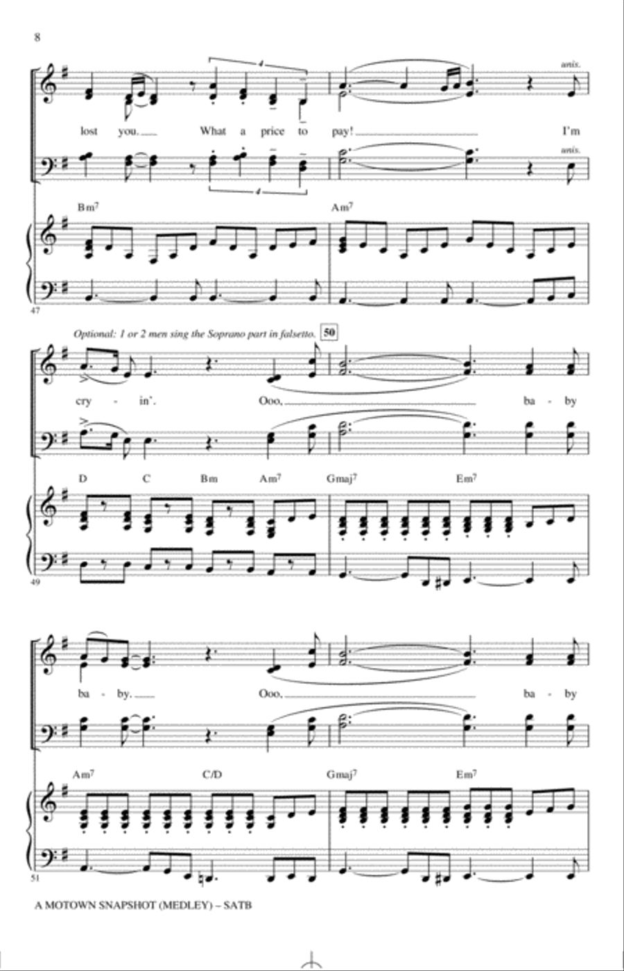 A Motown Snapshot (Medley) 4-Part scores gallery preview page 7