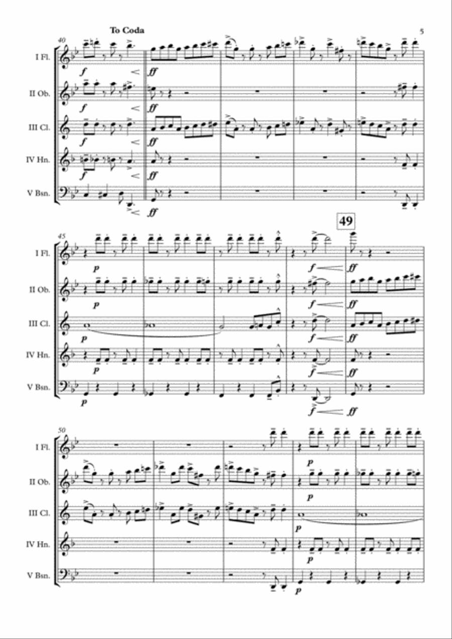 It Don't Mean A Thing (If It Ain't Got That Swing) Woodwind Quintet scores gallery preview page 6