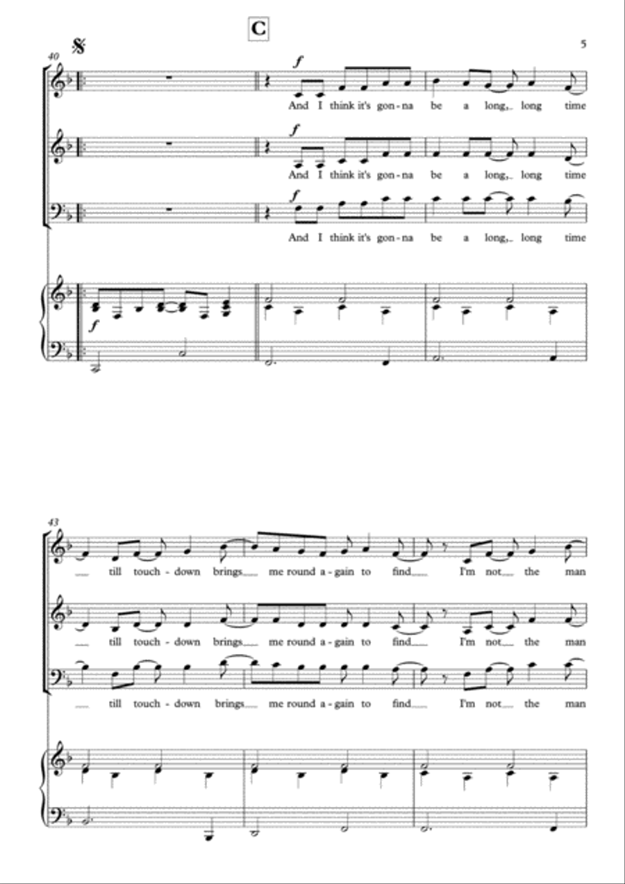 Rocket Man (i Think It's Gonna Be A Long Long Time) 3-Part scores gallery preview page 5