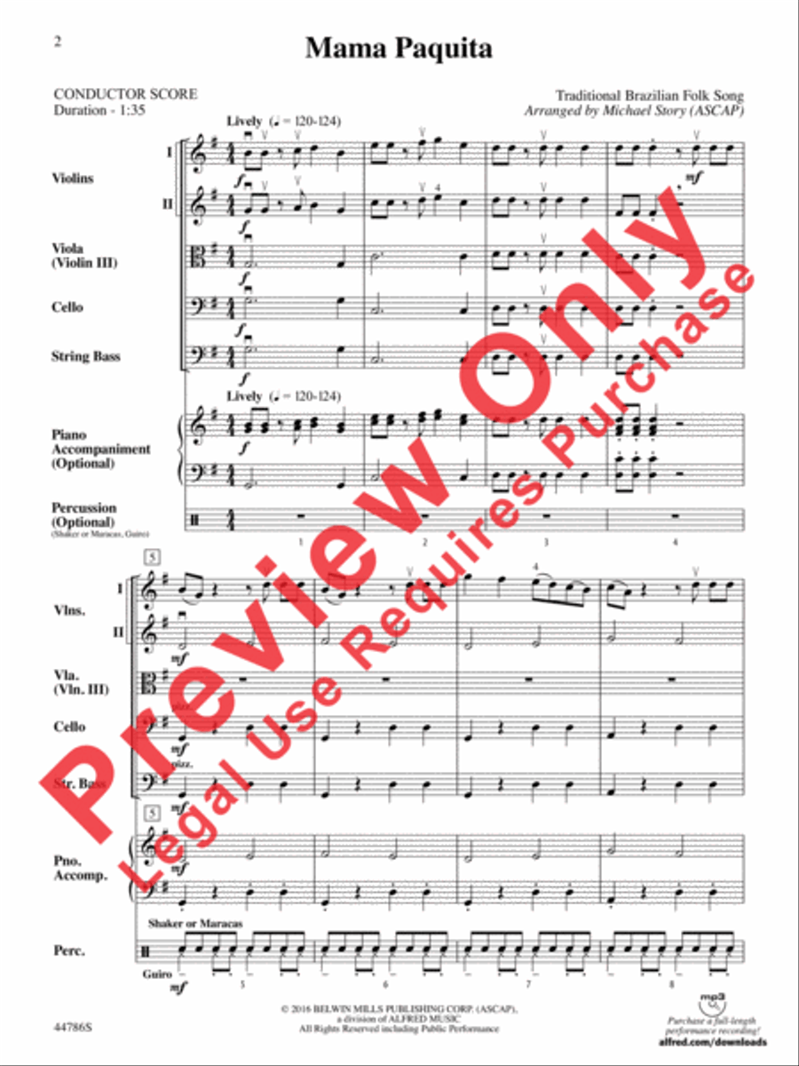 Mama Paquita String Orchestra scores gallery preview page 10