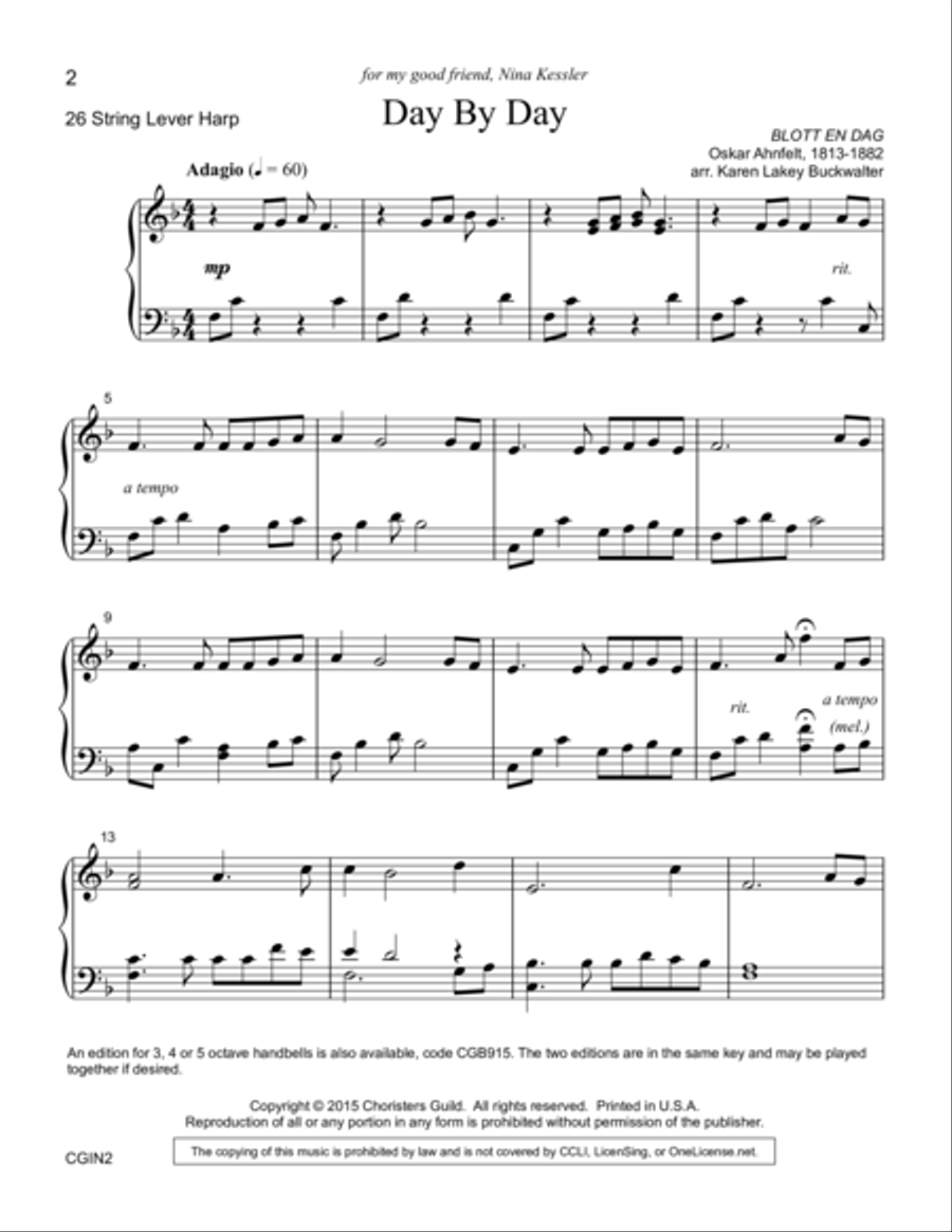 Day by Day (Harp Score) Harp scores gallery preview page 2