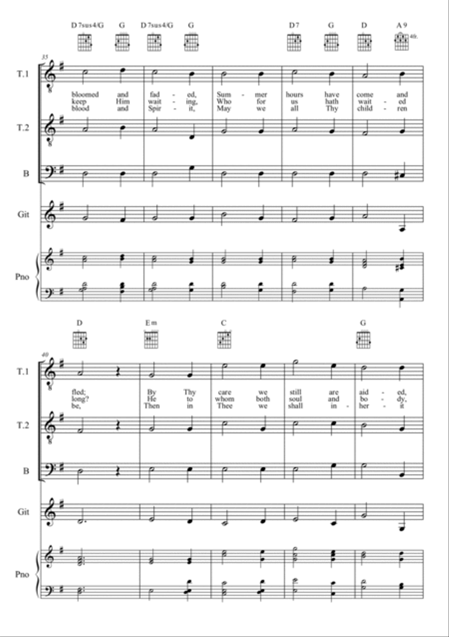New Year's Hymn TTBB scores gallery preview page 4