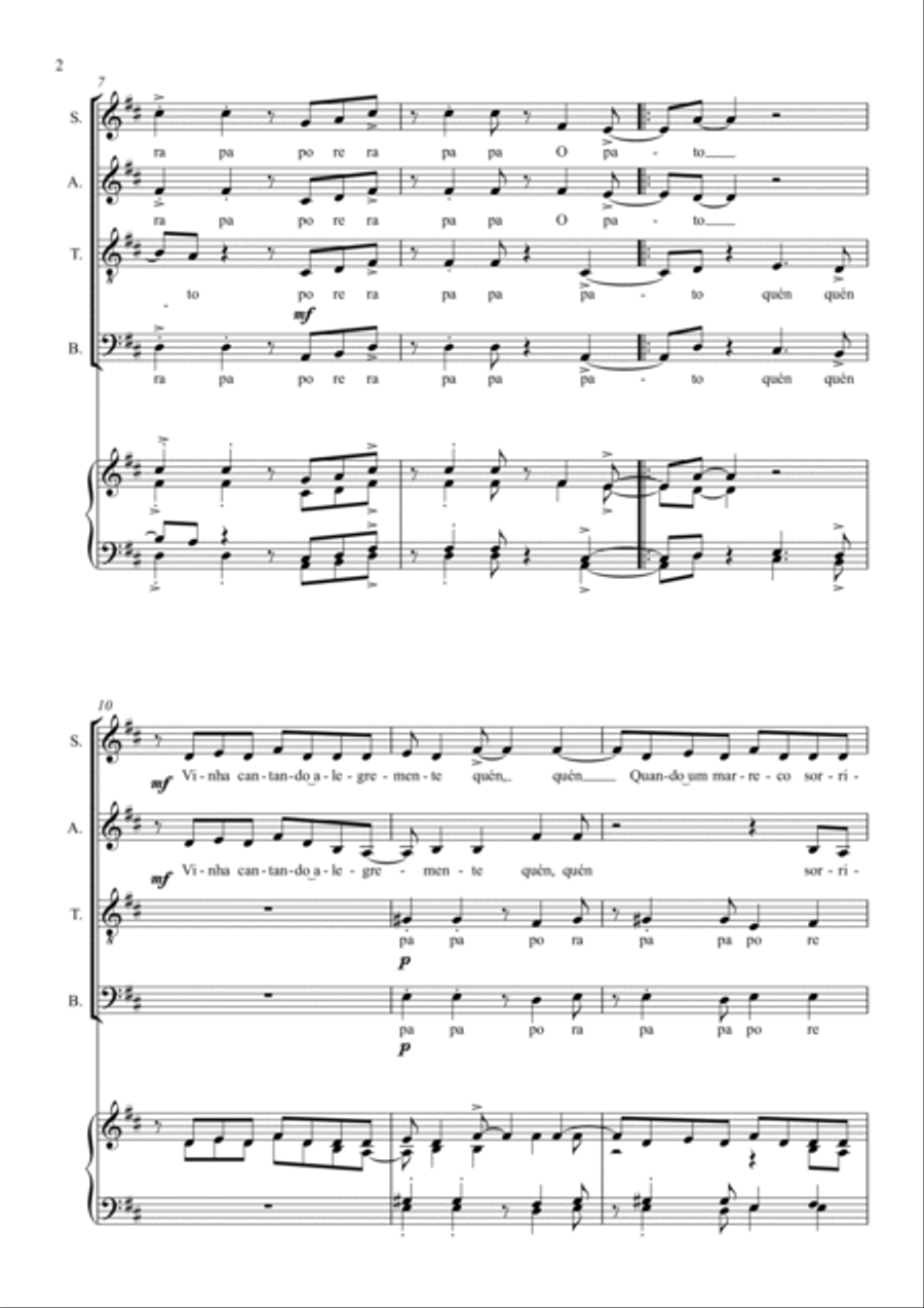 O Pato (the Duck) 4-Part scores gallery preview page 2