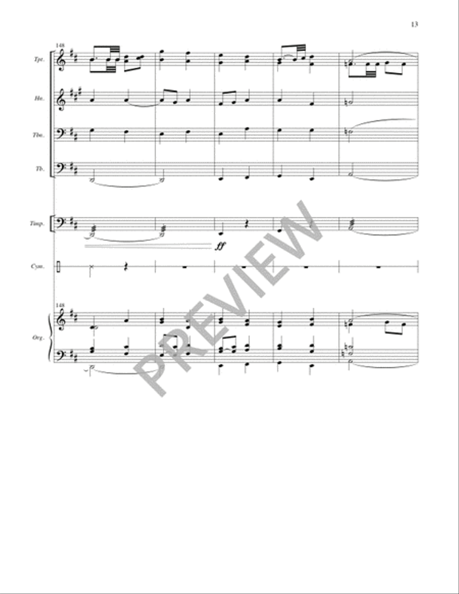 Praise, My Soul, the King of Heaven - Full Score and Parts 4-Part scores gallery preview page 14