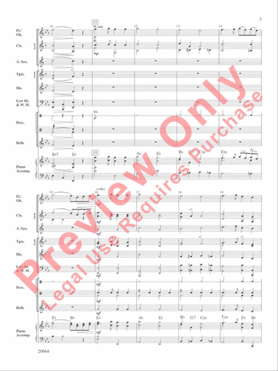 St. Anthony Chorale St. Anthony Chorale Concert Band scores gallery preview page 4