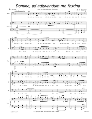 Domine ad adjuvandum me festina (SATB divisi and Piano or Organ)