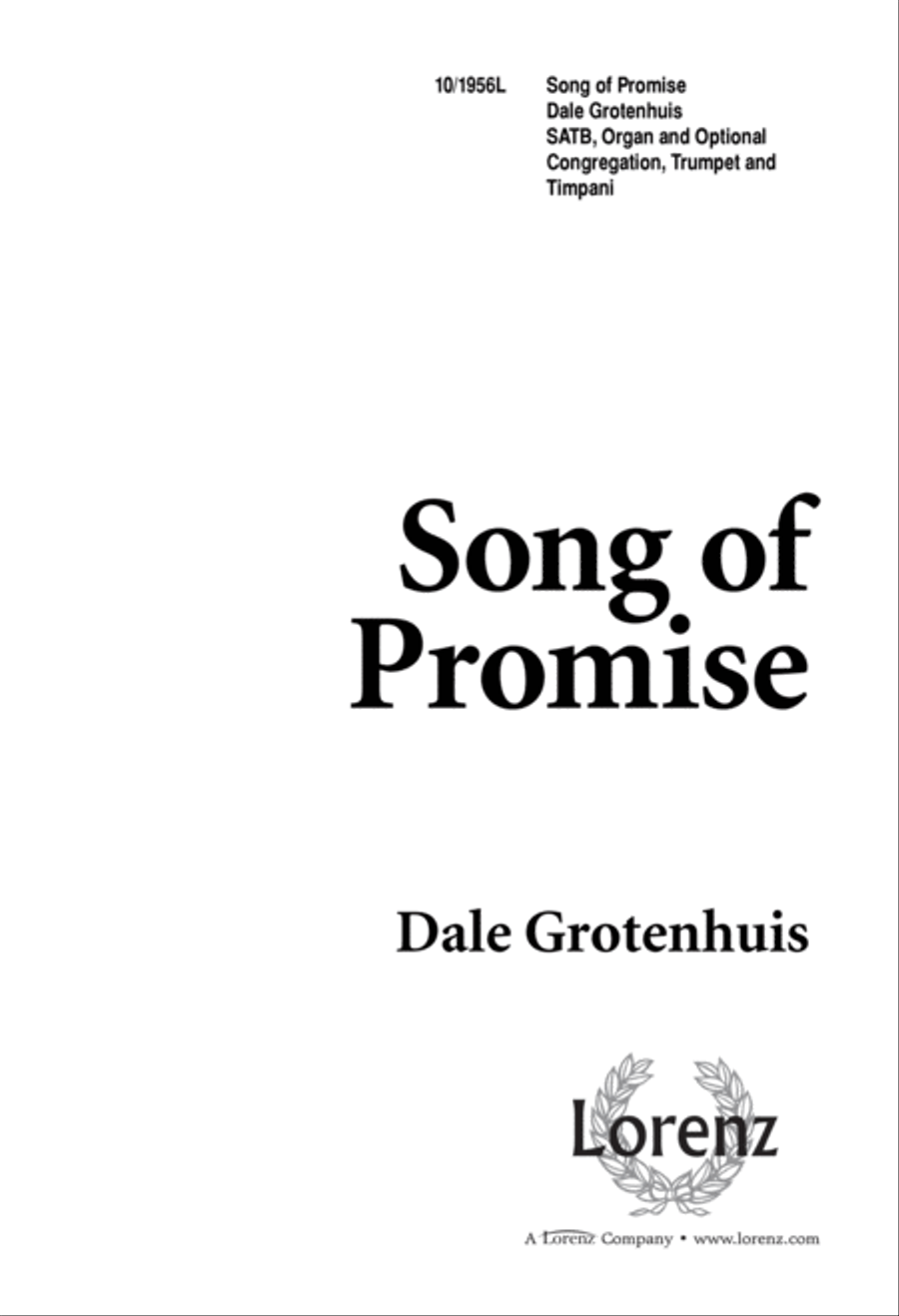 Song of Promise Song of Promise 4-Part scores gallery preview page 1