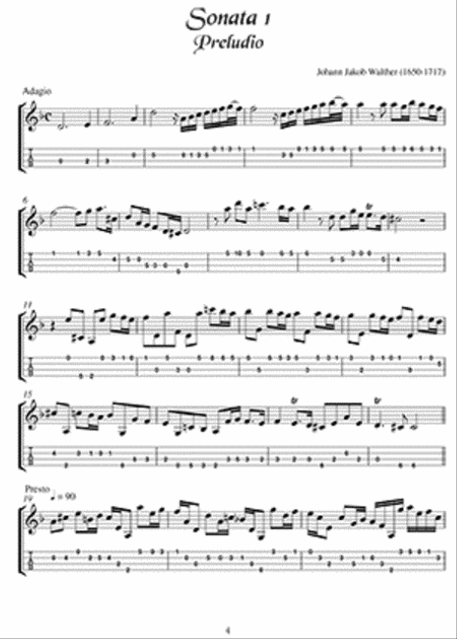 German Baroque Music for Mandolin Violin scores gallery preview page 2