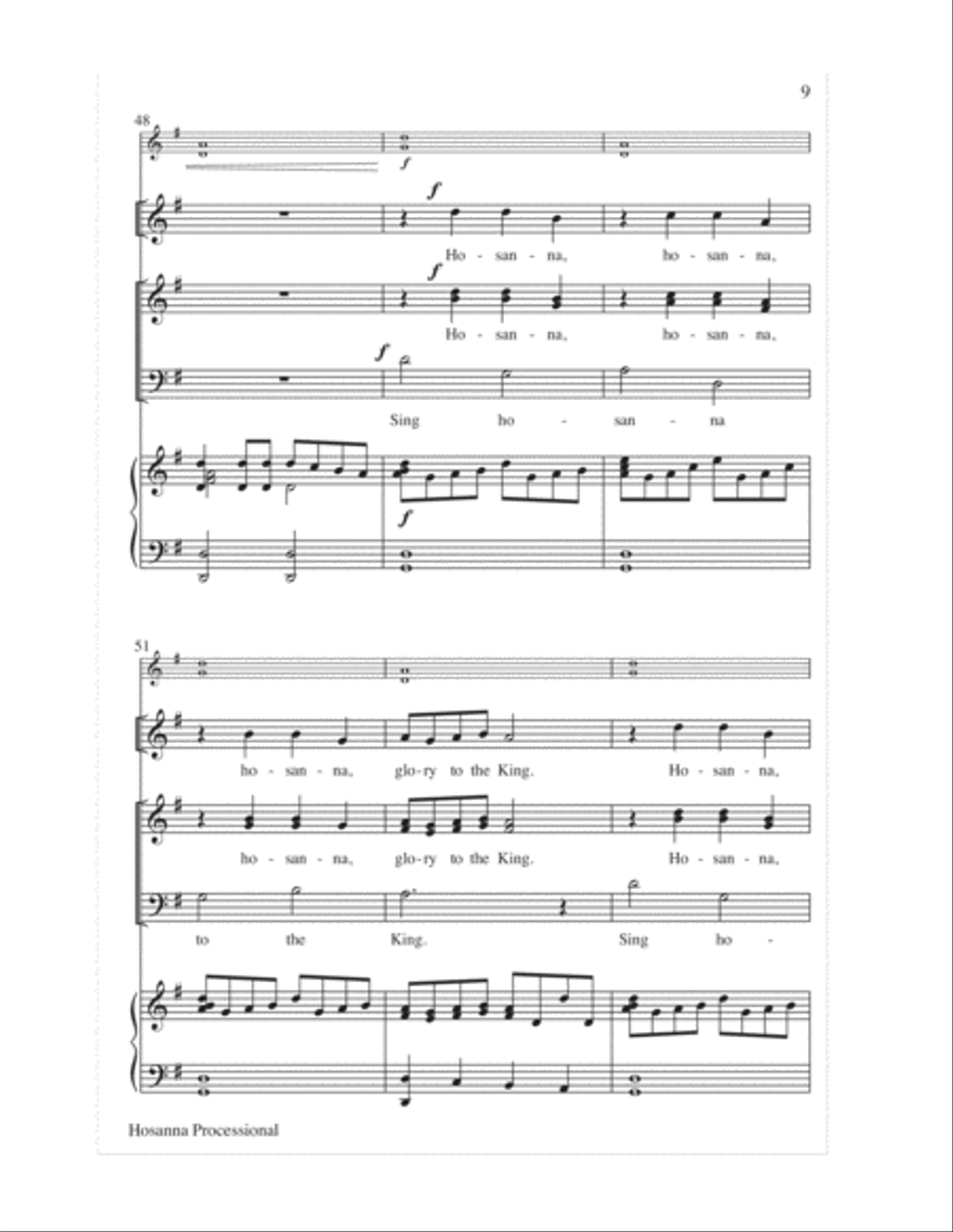 Hosanna Processional Hosanna Processional 4-Part scores gallery preview page 9