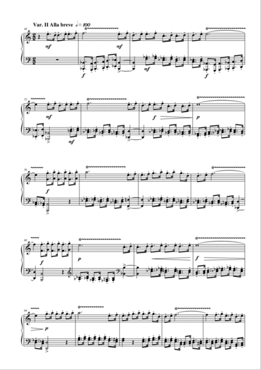 Filiberto PIERAMI: VARIAZIONI PER PIANOFORTE SU TEMA DI JEAN SIBELIUS (op.17) (ES 141) Piano Solo scores gallery preview page 4